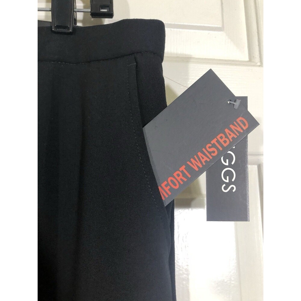 NWT Briggs Black Dress Pants S 14 Knit Strech Elastic Waist Straight Leg - Picture 6 of 15